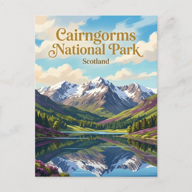 Cairngorms nationalpark Skottland Vykort (Framsida)