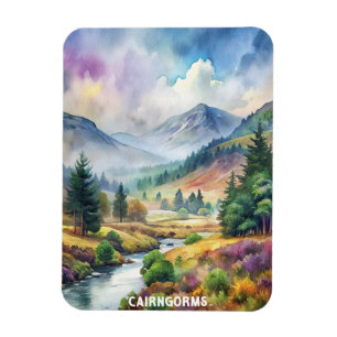 Cairngorms nationalparkens vattenfärgsmålning magnet