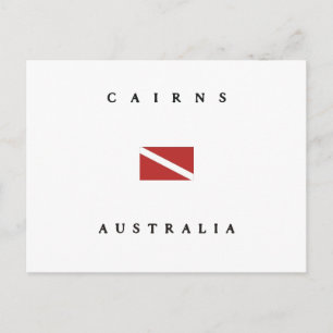 Cairns Australia Scuba Dive Flagga Vykort