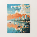 Cairns Australia Travel Art Vintage Pussel<br><div class="desc">Färgdesign för reflexvektor. Kairns är en stad i Queensland, Australien, på nordöstra kusten i Fjärran norra Queensland. Den grundades 1876 och betraktas som porten till Australiens Underbara barriärrev och de Blöt Tropikarna Rainforest.</div>