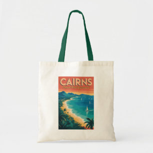Cairns Australien Illustration Resa Konst Vintage Tygkasse