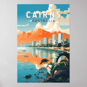 Cairns Australien Resa Konst Vintage Poster