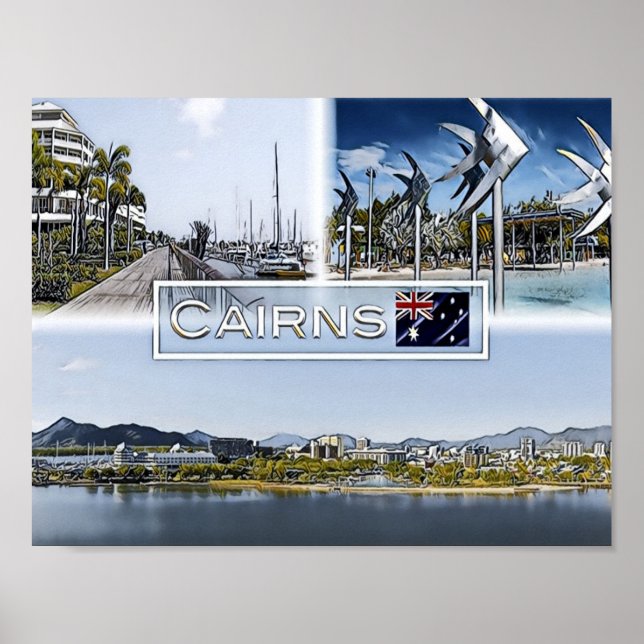 Cairns - Queensland - Australien - Mosaic - Poster (Framsidan)
