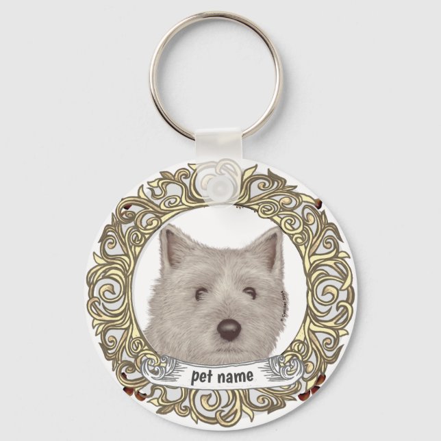 Cairnterrier Nyckelring (Framsida)