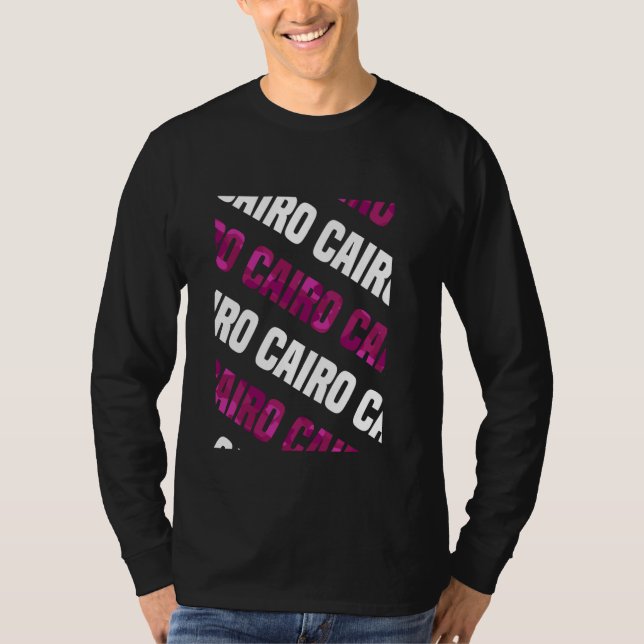 Cairo Camo Mönster Rosa Camouflage T Shirt (Framsida)