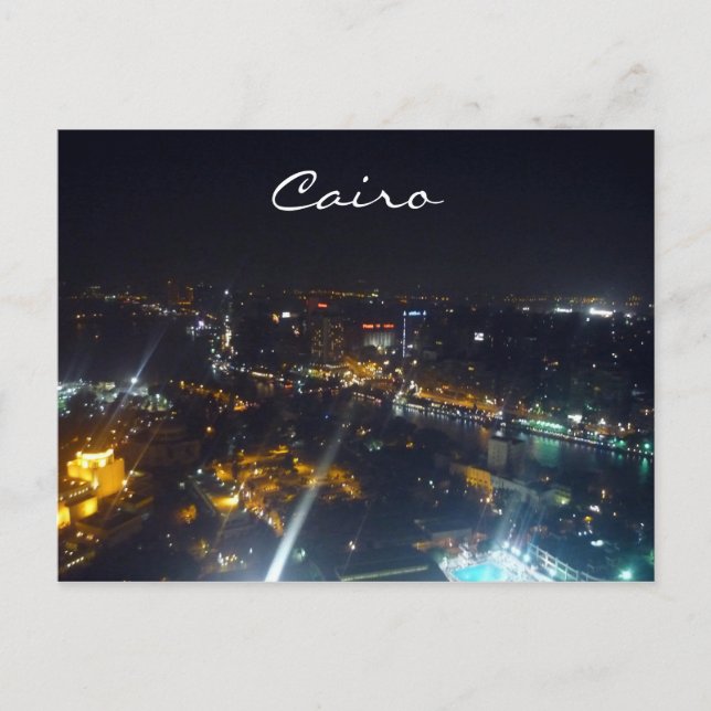 cairo City night Vykort (Framsida)