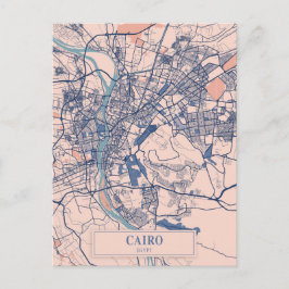 Cairo Egypt Breezy City Map Travel Vykort