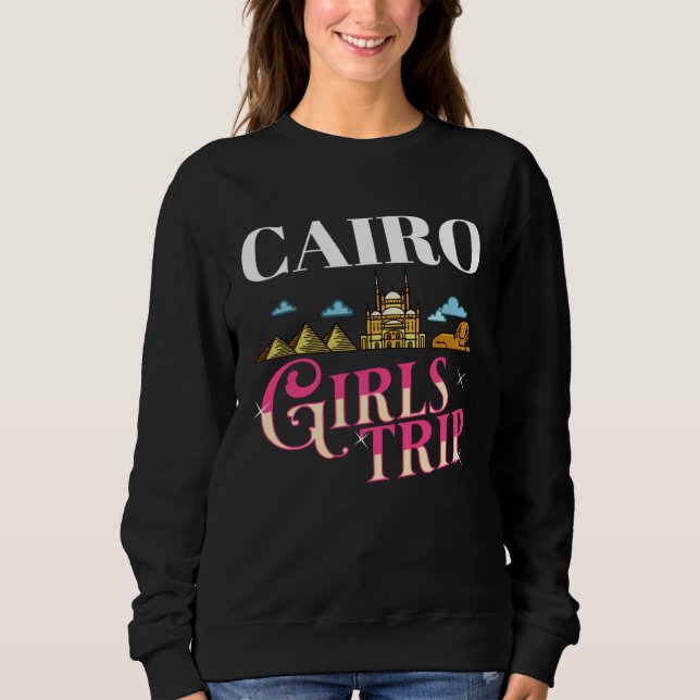 Cairo Egypt City Trip Skyline Map Travel T Shirt (Framsida)