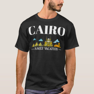 Cairo Egypten City Resa Skyline Karta Travel T Shirt