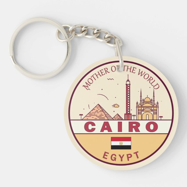 Cairo Egypten City Skyline Emblem (Framsidan)