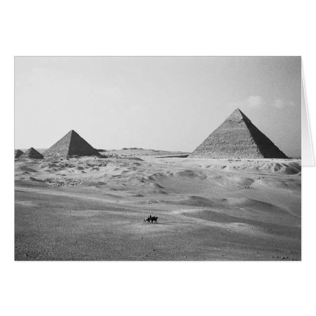 Cairo Egypten, Giza Pyramids Hälsningskort (Framsidan Horizontal)