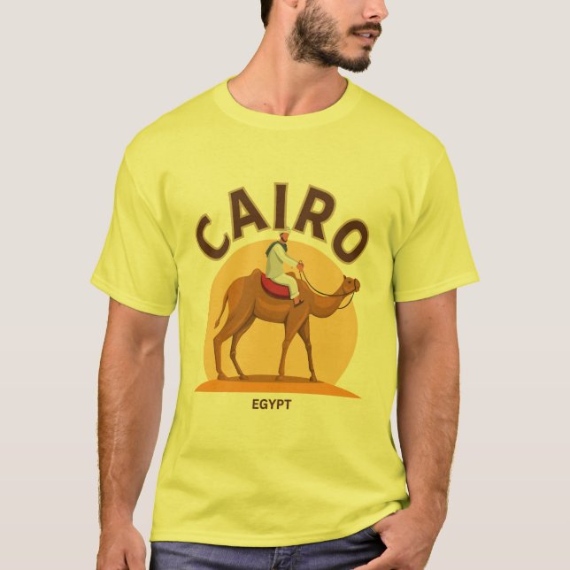 Cairo Egypten Pyramids T-Shirt, Sphinx Graphic Tee (Framsida)