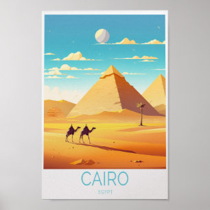 Cairo Egypten Pyramids Travel Poster