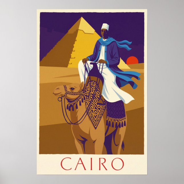 Cairo, Egypten resaffisch  Poster (Framsidan)