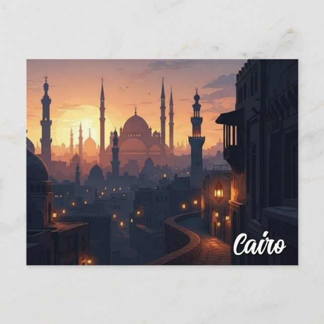 Cairo Egypten Resor Vykort (Framsida)