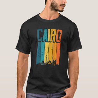 Cairo Egypten Retro Vintage Sunset Skyline Cairo T Shirt