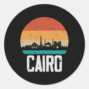 Cairo Egypten Skyline Cairo Runt Klistermärke