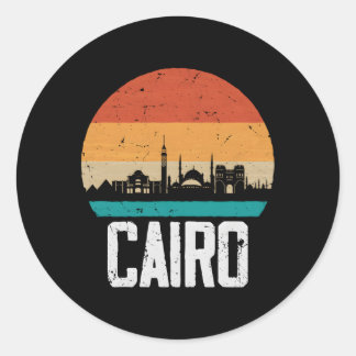 Cairo Egypten Skyline Cairo Runt Klistermärke