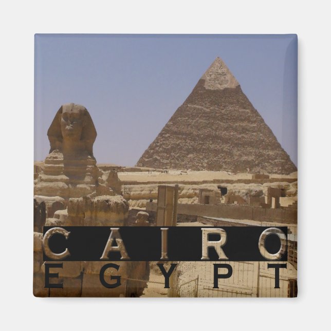Cairo Egypten Souvenir Magnet (Framsidan)