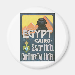 Cairo egypten - vintage resoraffischkonst magnet