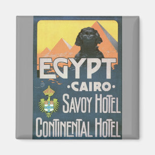 Cairo egypten - vintage resoraffischkonst magnet