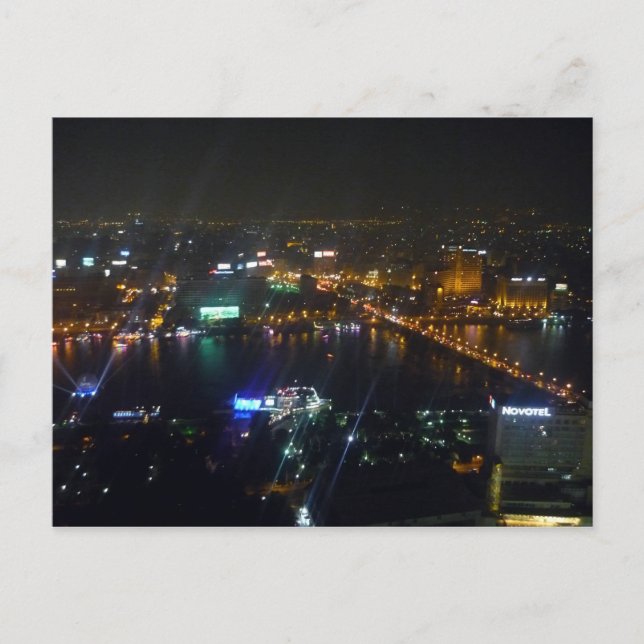 Cairo flodnile natt vykort (Framsida)