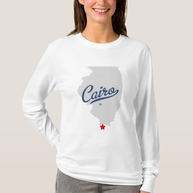 Cairo Illinois IL skjorta T-shirt (Framsida)