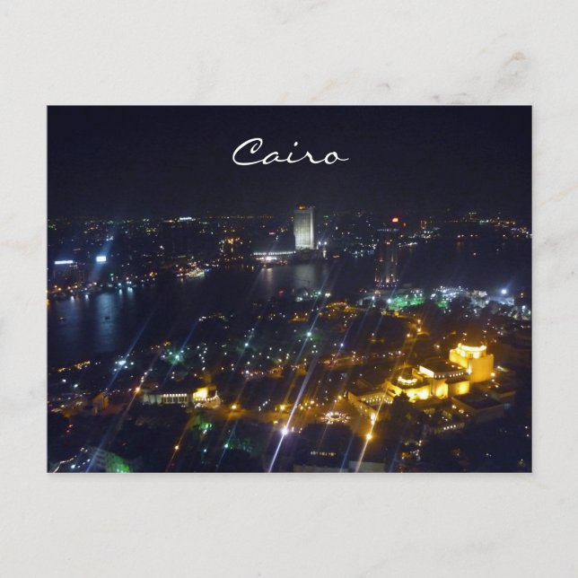 cairo night view vykort (Framsida)