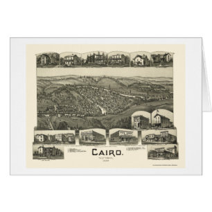Cairo panorama- karta för WV - 1899 Hälsningskort