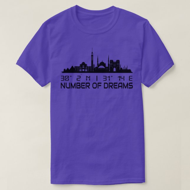 Cairo Skyline Gps Coordinates Egypten 1 T Shirt (Design framsida)
