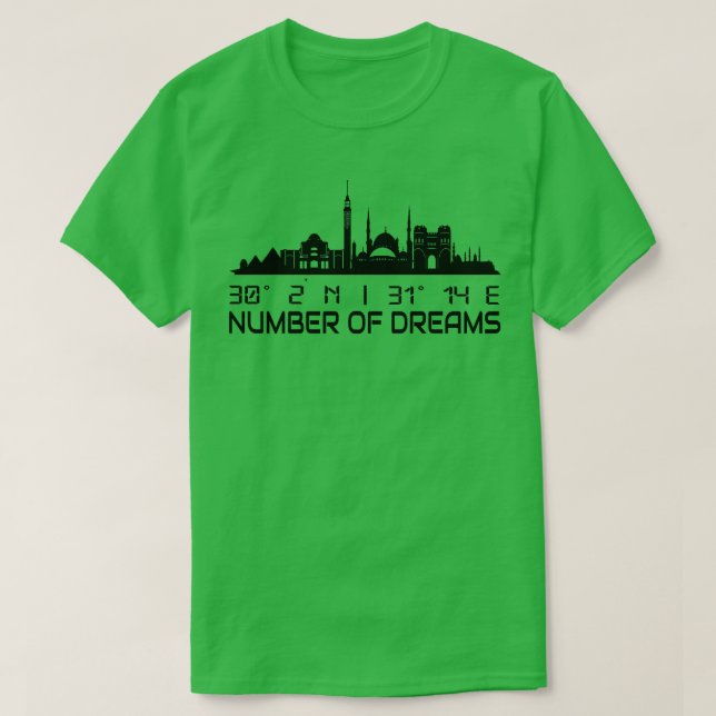Cairo Skyline Gps Coordinates Egypten 1 T Shirt (Design framsida)