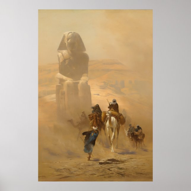 Cairo Street Scene Max Rabes fint konstnärduk Poster (Framsidan)