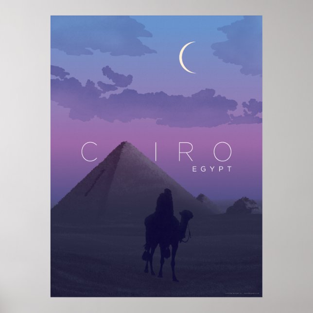 Cairo Sunset Travel Poster (Framsidan)
