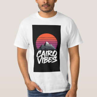 Cairo Vibes Retro Pyramider Solnedgång Estetisk T- T Shirt