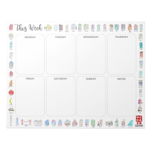 CAIS:s andra veckplan för Klass - klass 2030 Anteckningsblock (Framsida)