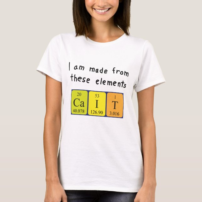 Cait periodisk skjorta bord namn tee shirt (Framsida)