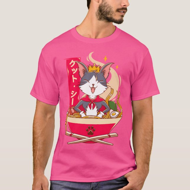 Cait Sith Ramen T Shirt (Framsida)