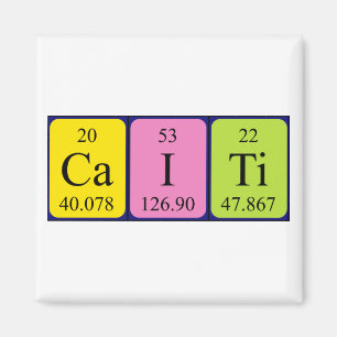 Caiti periodisk bord namn magnet