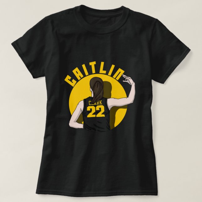Caitlin Clark Back T-Shirt (Design framsida)