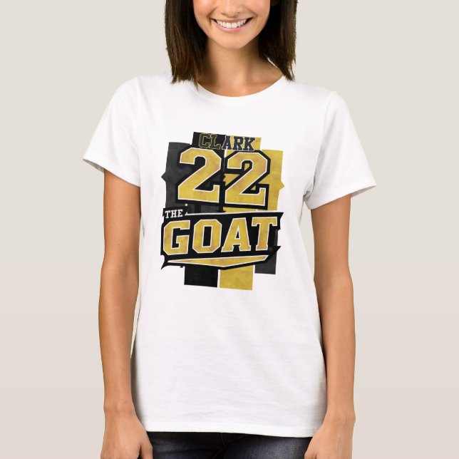 Caitlin Clark GOAT Universiteten i Iowa T Shirt (Framsida)