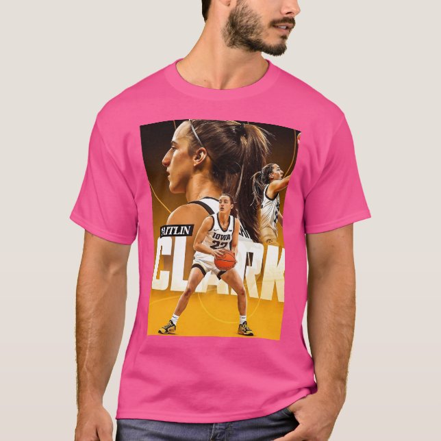 Caitlin Clark Poster Graphic T Shirt (Framsida)