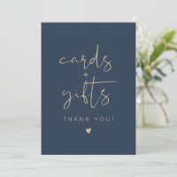 CAITLIN Elegant Navy och Guld Cards & presentation