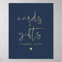 CAITLIN Elegant Navy och Guld Cards & presentation