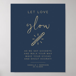 CAITLIN-flottan och Guld Let Kärlek Glow Bröllop-s Poster