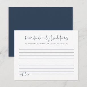 CAITLIN Navy Blue Family Traditions Baby Game Tilläggskort
