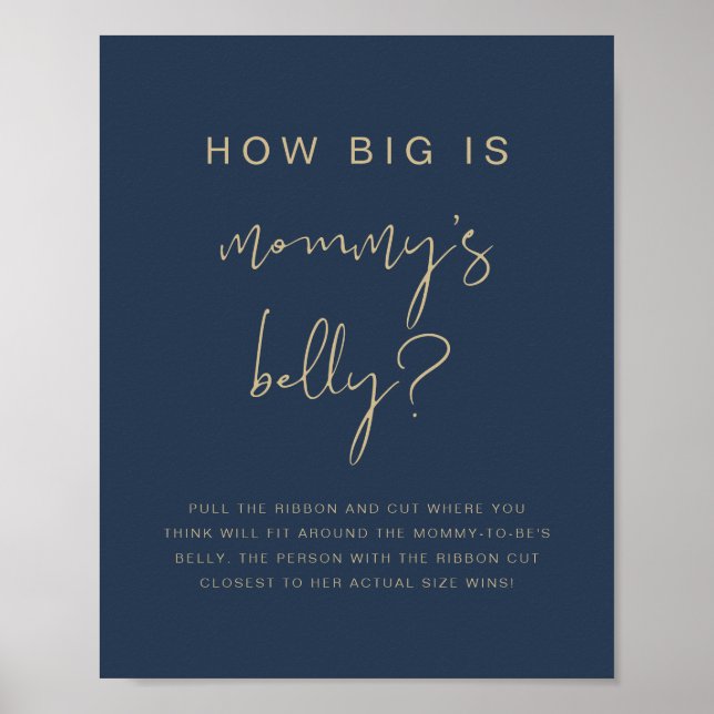 CAITLIN Navy Blue How Big is her Belly Game Poster (Framsidan)