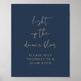 CAITLIN Navy Light Up Dance Golv Glow Stick Poster