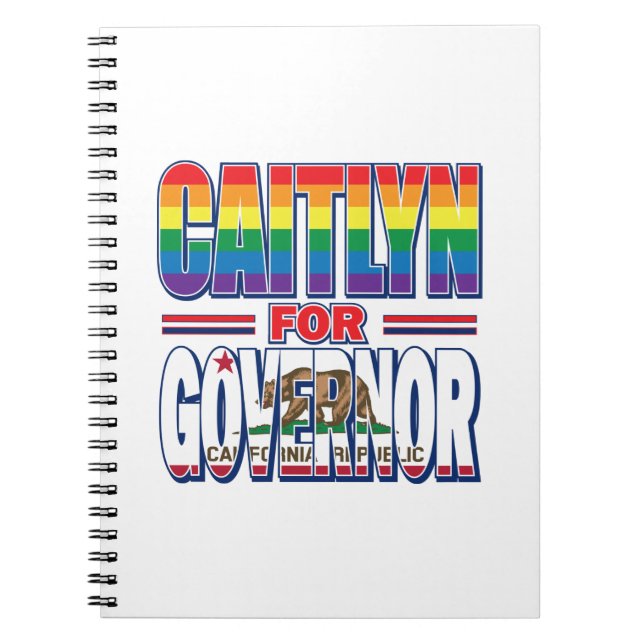 Caitlyn Gay pride för guvernör Anteckningsbok (Framsidan)