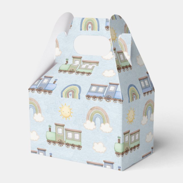 Caixinha de Lembrancinha Trenzinho nas Nuvens Presentaskar (Framsidan Sidan)