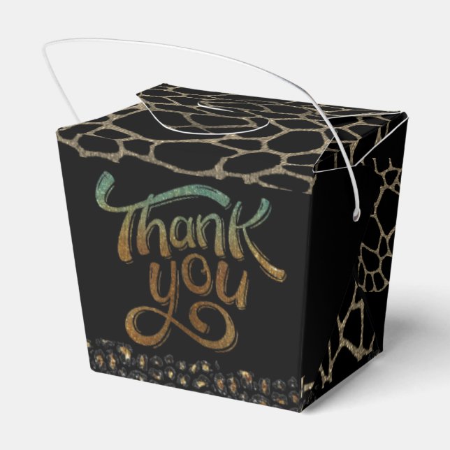 Caja de regalo  con purpurina y agradecimiento presentaskar (Baksidan Sidan)